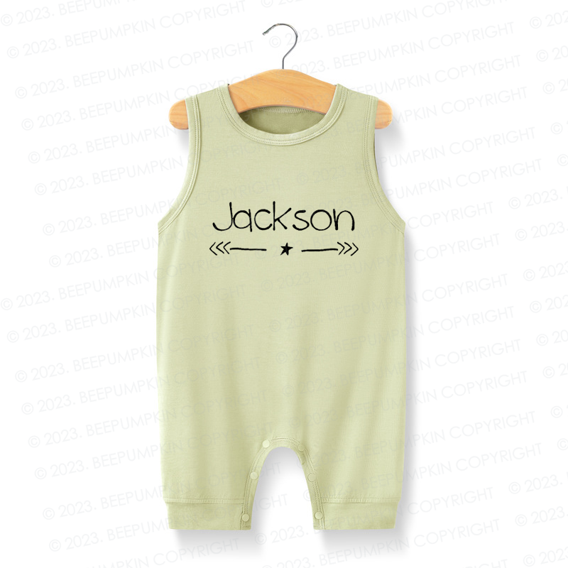NEW! Personalized Sleeveless Baby Romper For Gender Neutral