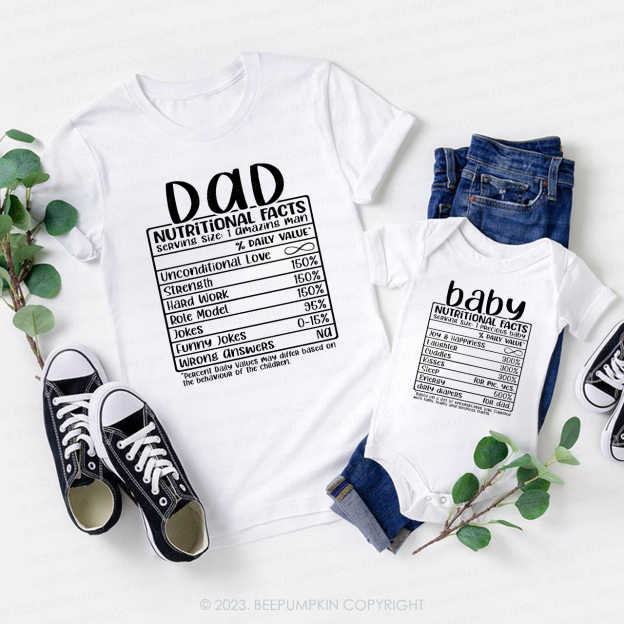 Funny Family Nutrition Facts Family Matching Shirts
