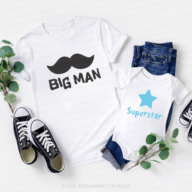 Personalized Pretty Lady & Superstar Family Matching T-shirts