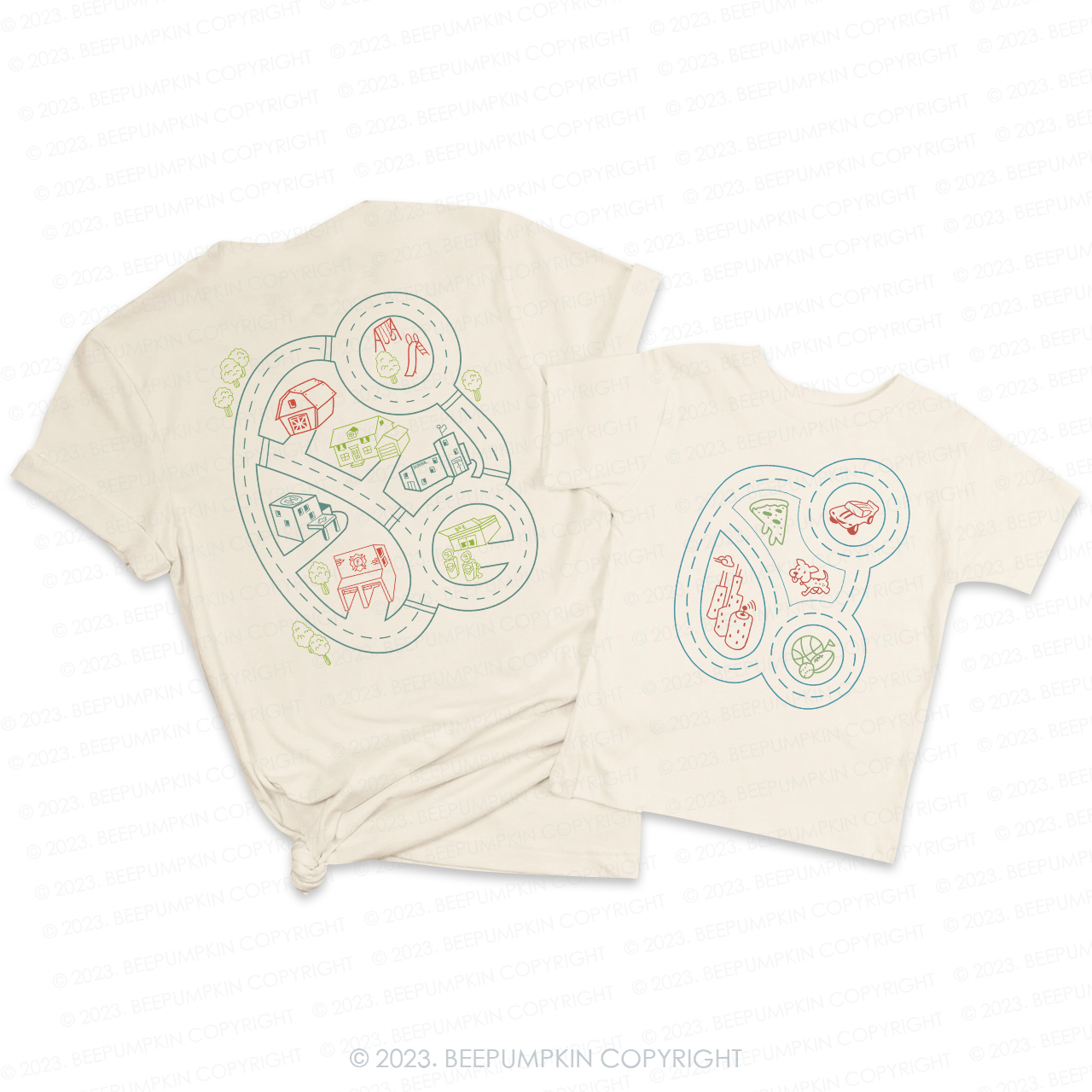 Play Mat Road Map Matching Gift T-Shirts