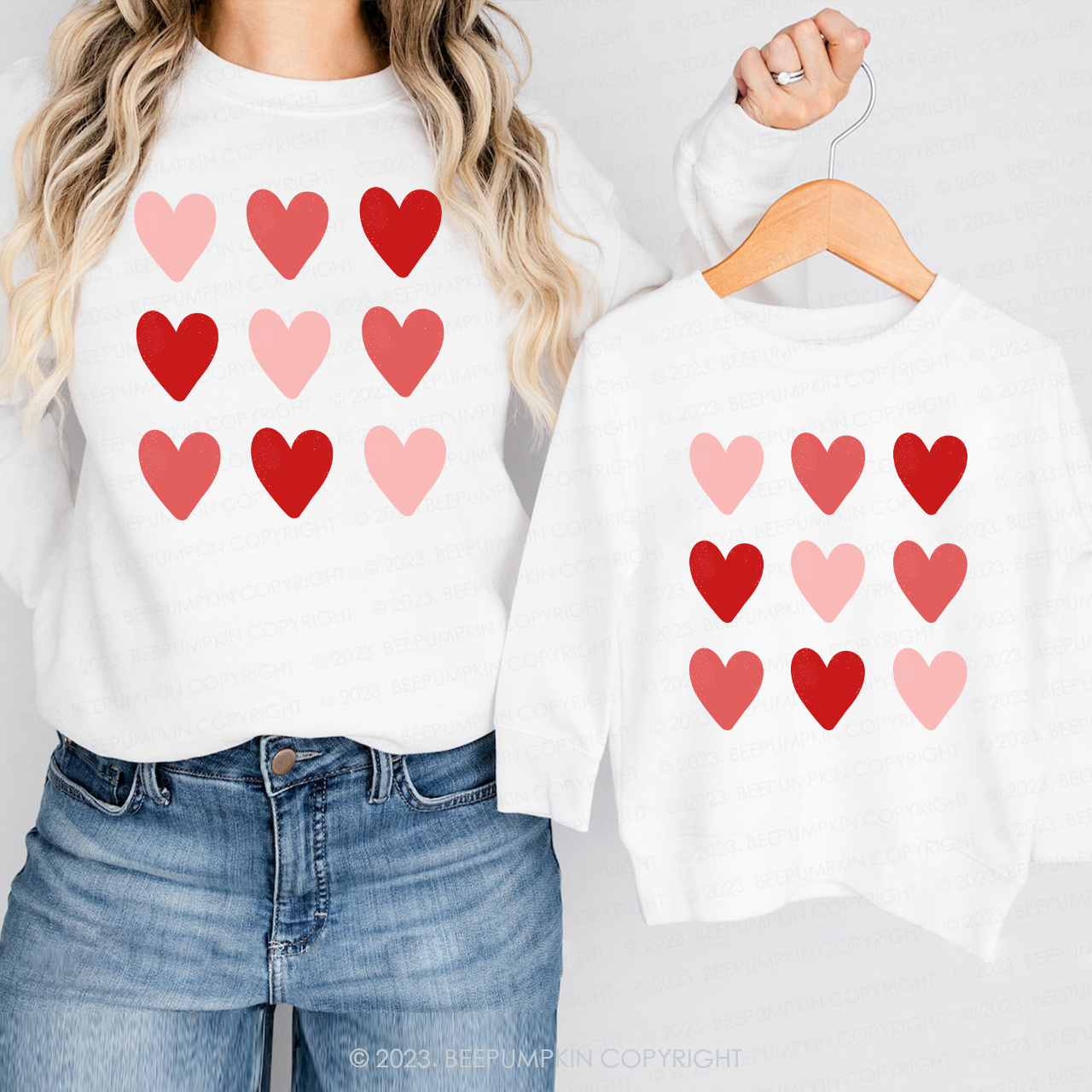 Love Heart Valentine's Day Gifts Sweatshirts