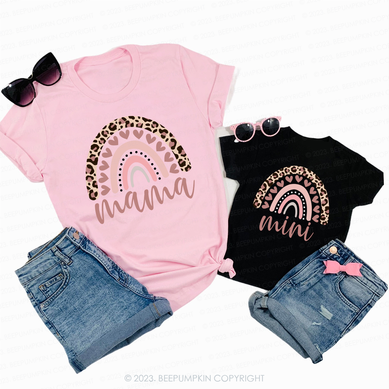 Hearts Mama Dada Mini Valentines Day Shirts For Family