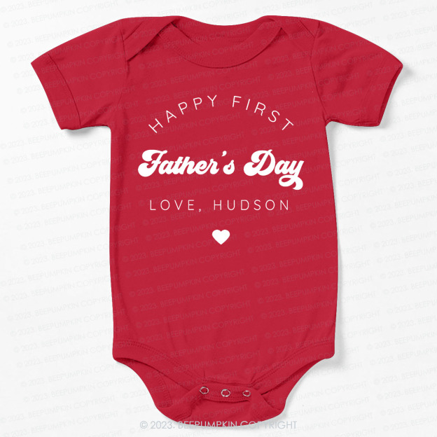 Happy First Fathers Day Bodysuit For Baby