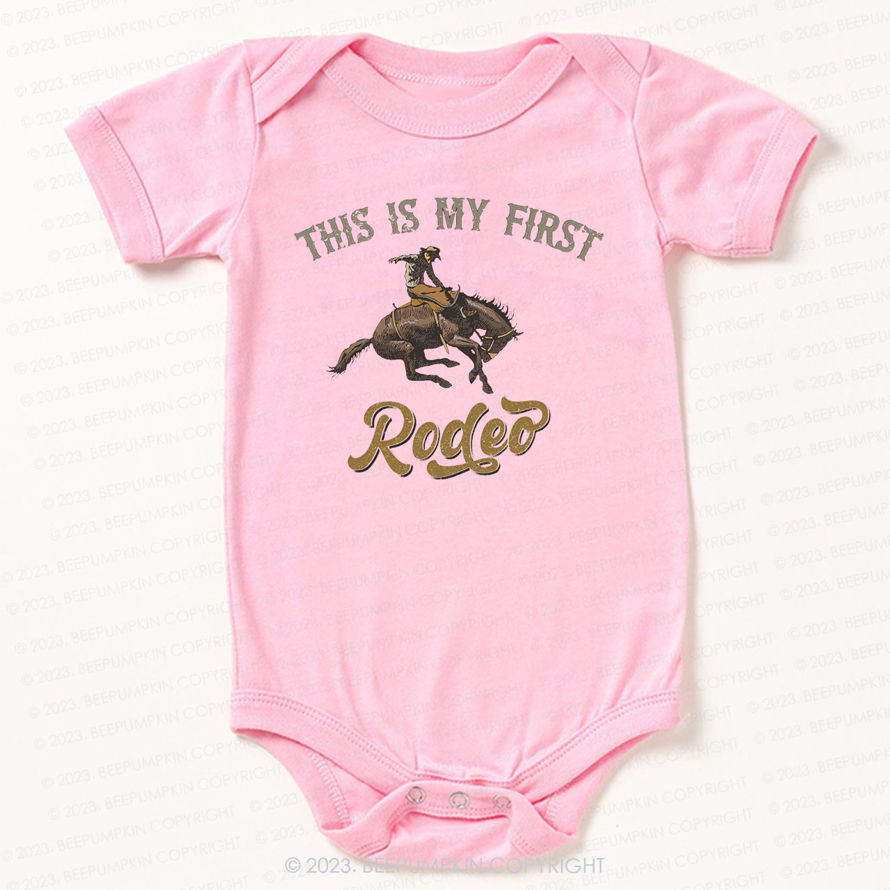 This Is My First Rodeo Cowboy Farm Bodysuit For Baby