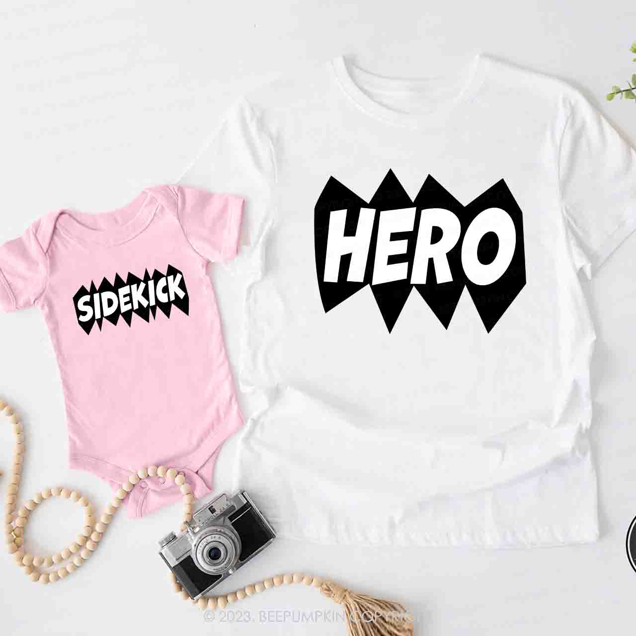 Hero Sidekick  Matching Dad& Me Shirts