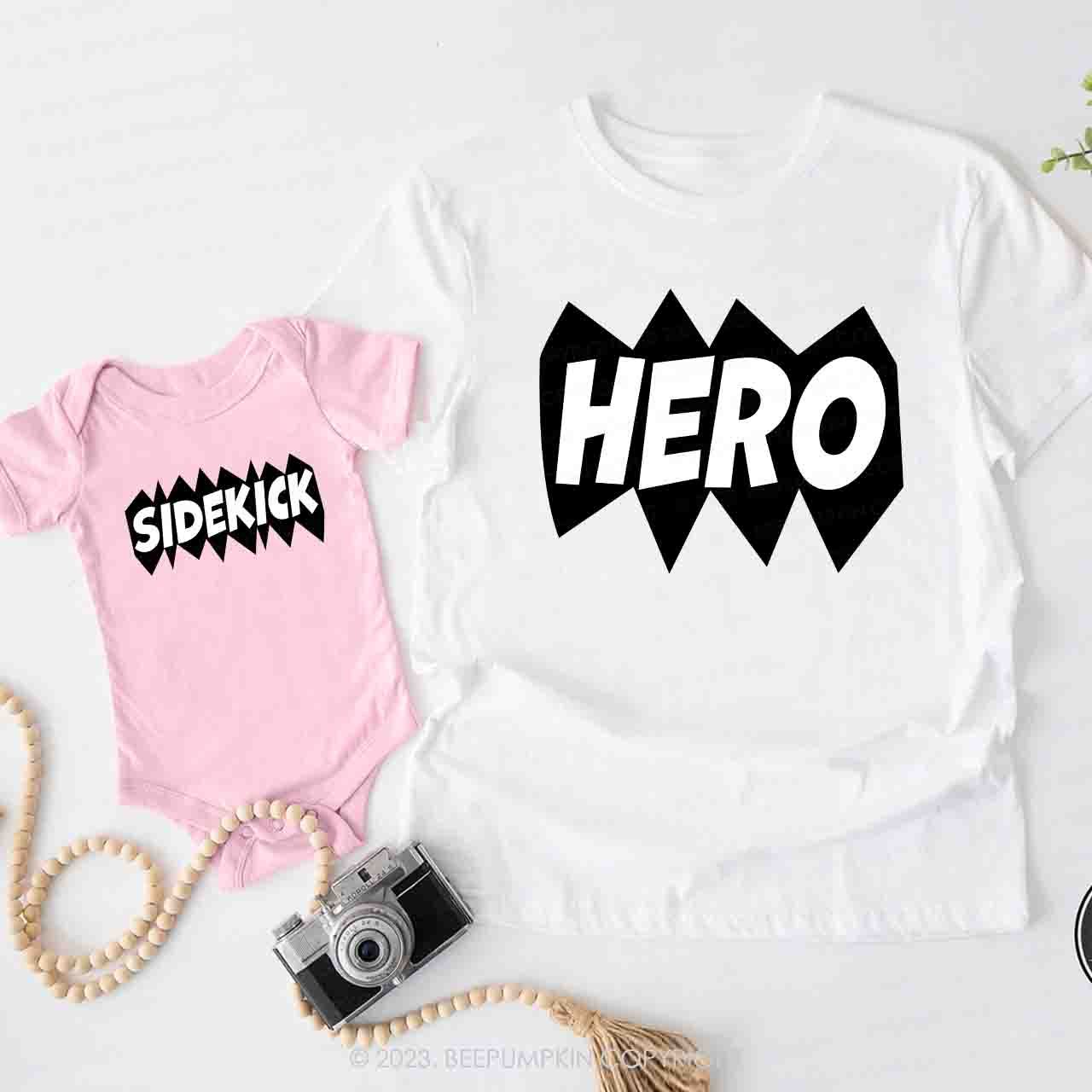 Hero Sidekick  Matching Dad& Me Shirts