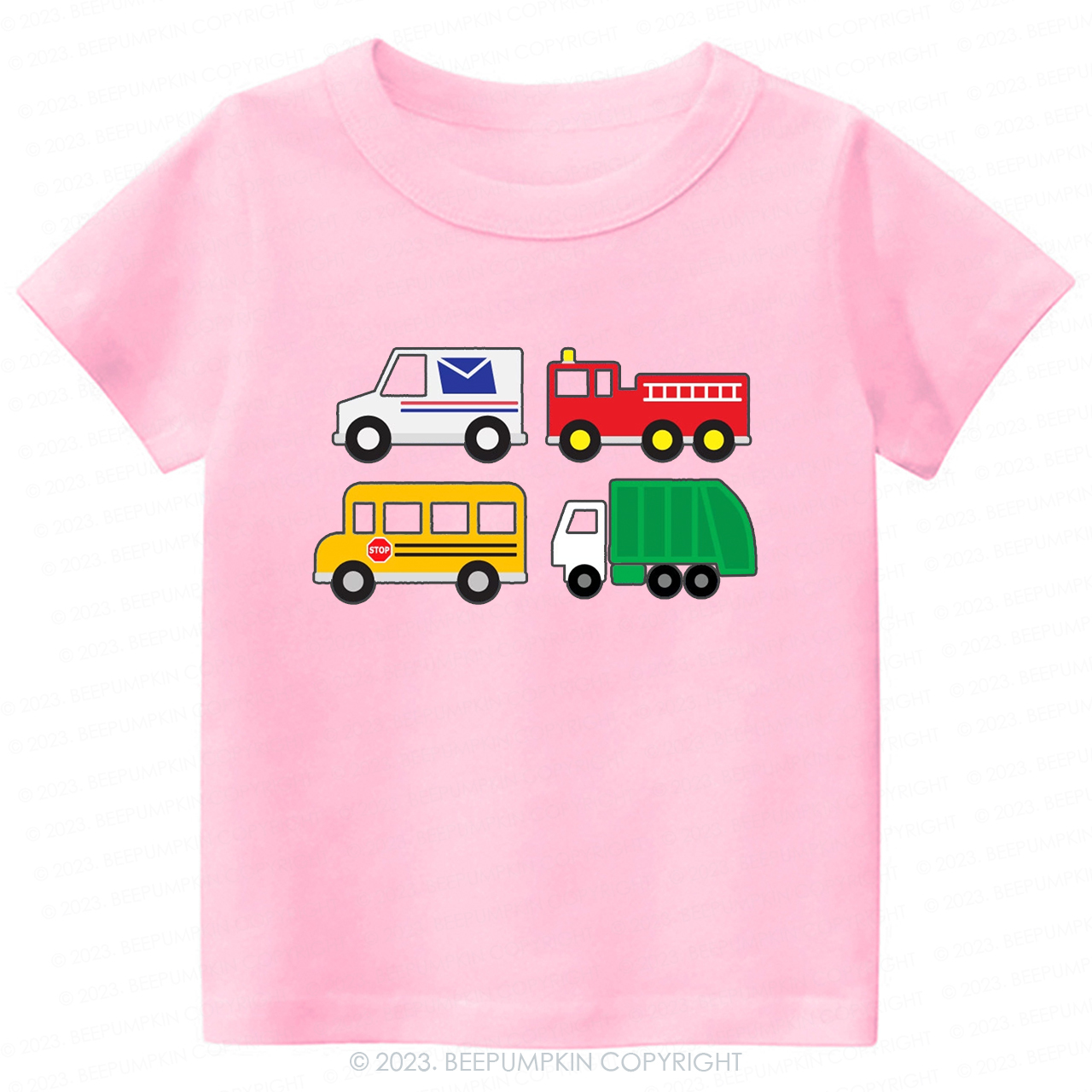 Busy Town Vehicles Firetruck -Toddler Tees Sale-Beepumpkin™