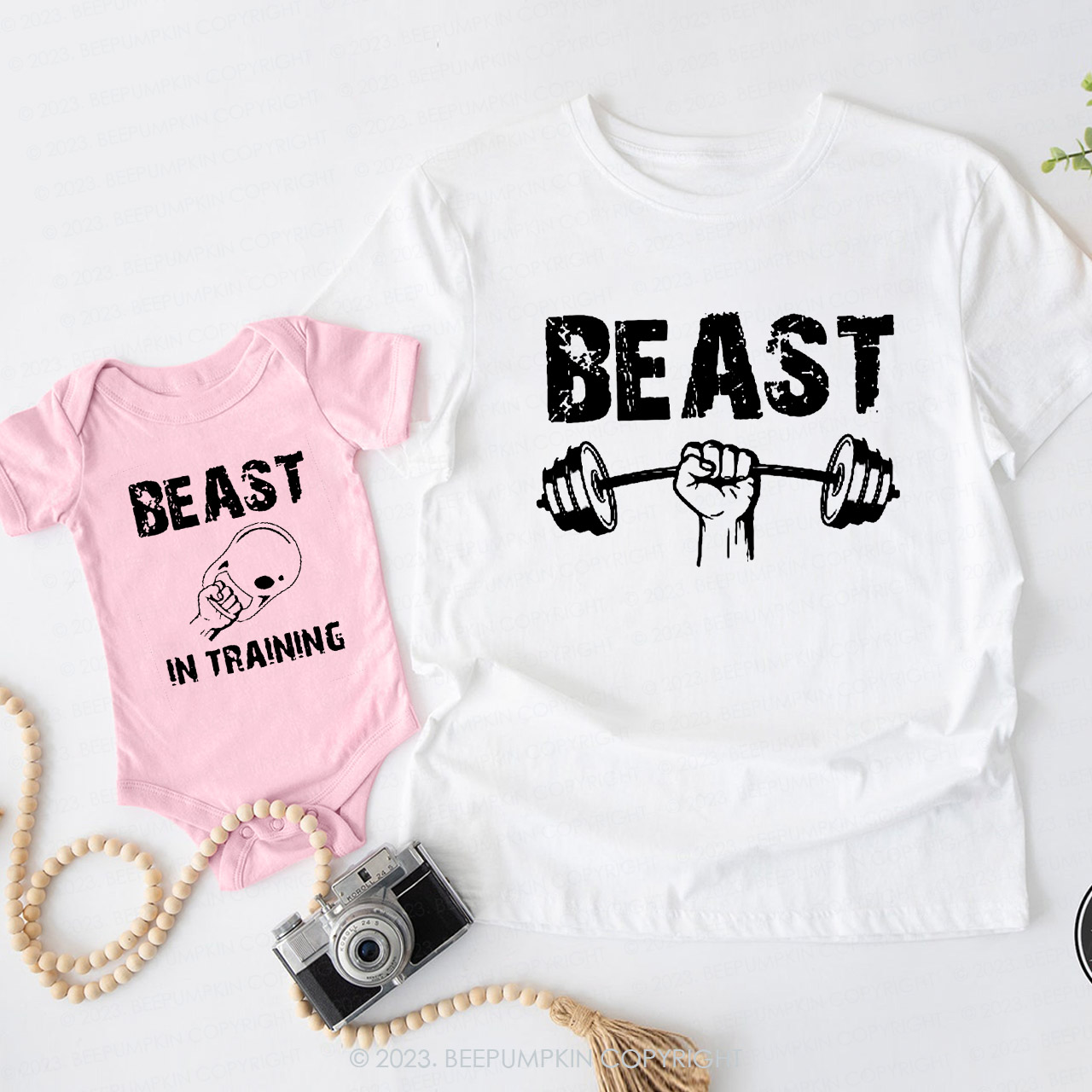 Beast & Beast In Training Matching Shirts For Dad&Me