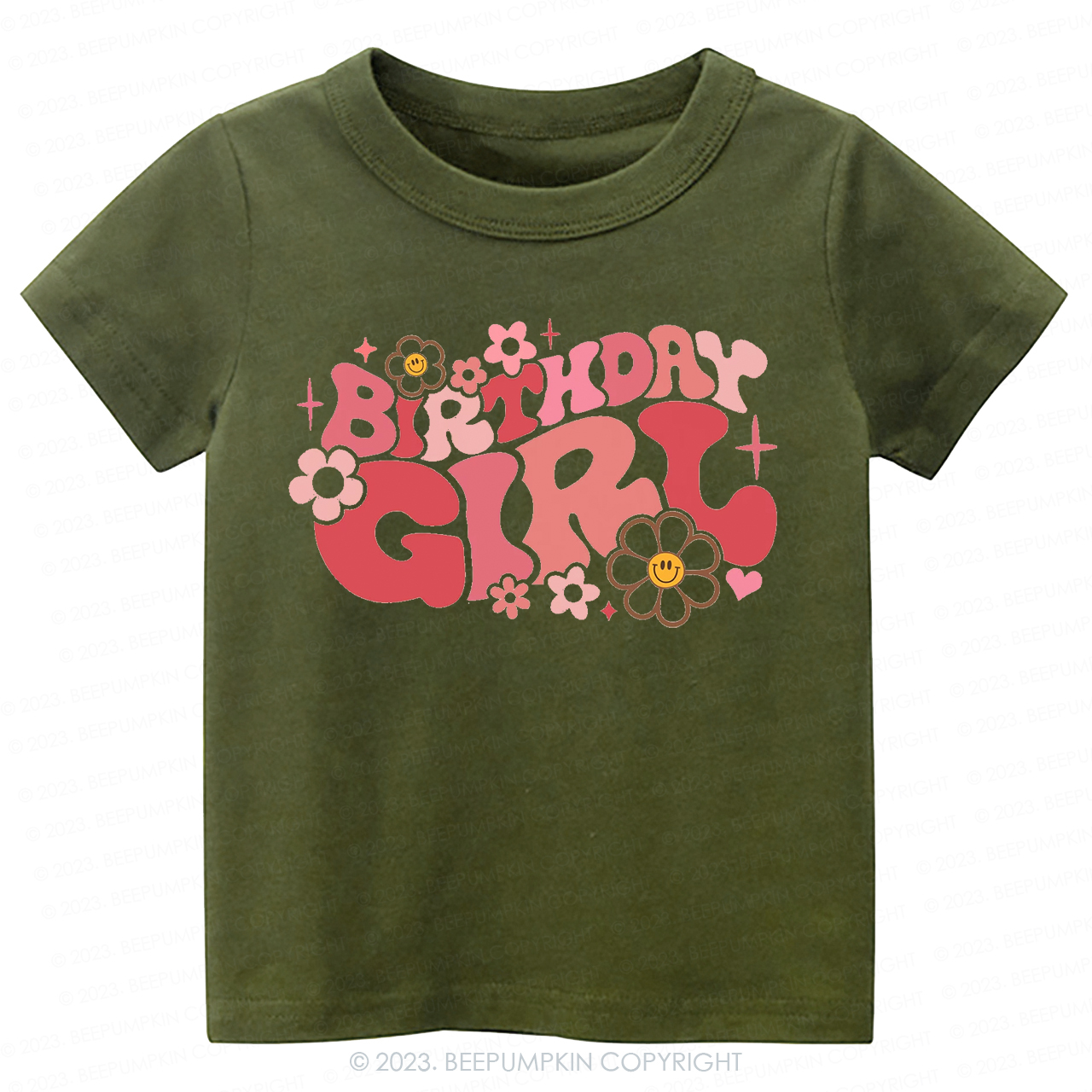 Pink Retro Birthday -Toddler Tees
