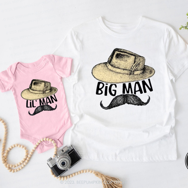 Beard Cowboy Matching T-Shirts For Dad&Me