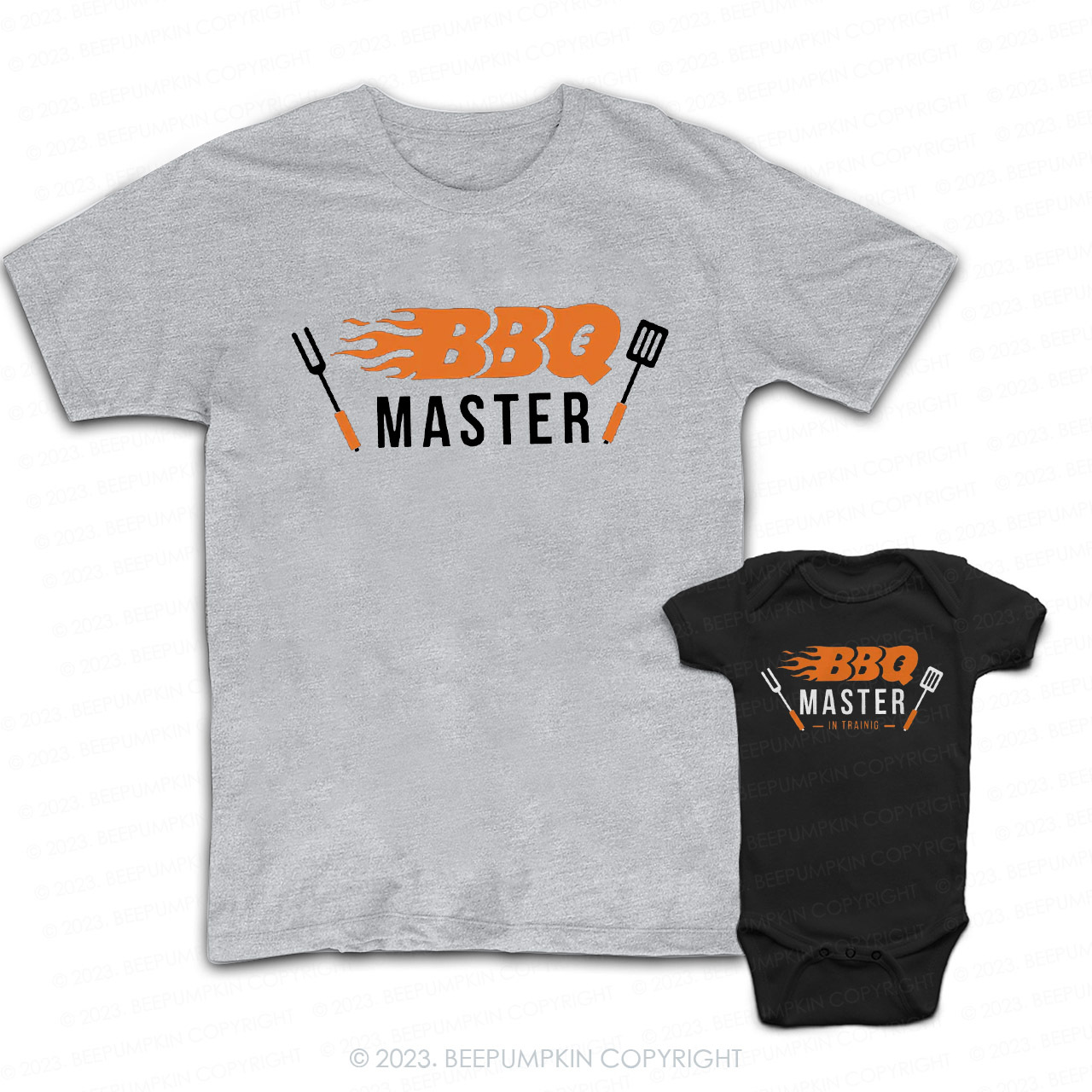 BBQ Master And BBQ Master In Training Matching T-Shirts For Dad&Me