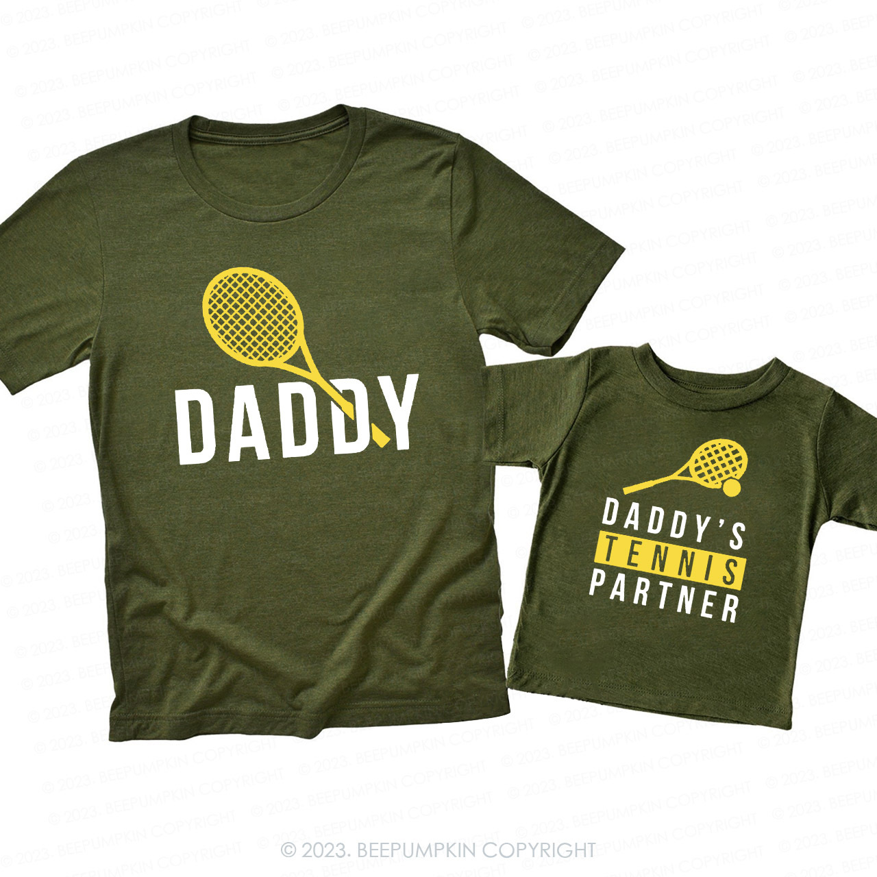 Daddy And Daddy's Tennis Partner Matching T-Shirts For Dad&Me
