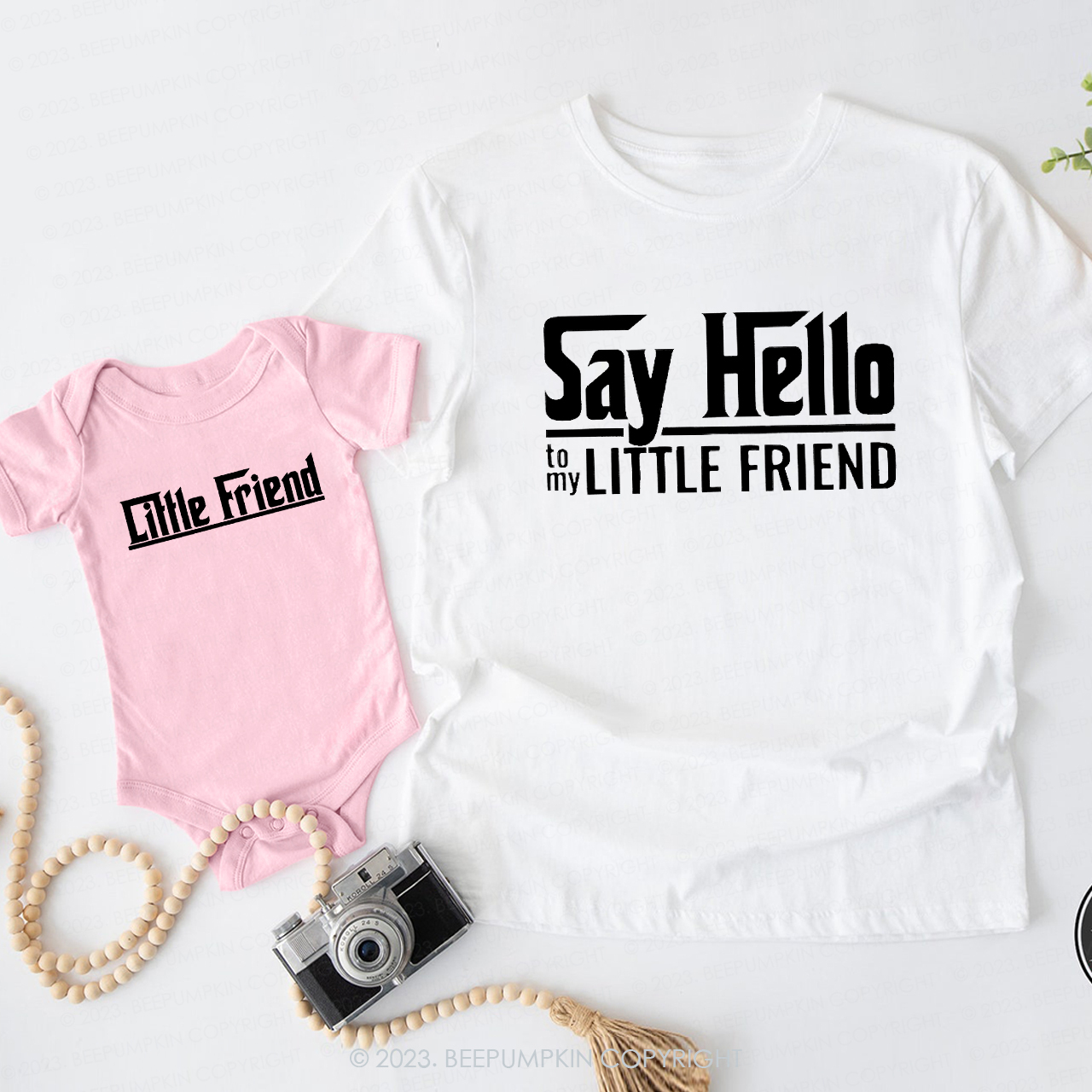 Say Hello To My Little Friend Matching T-Shirts For Dad&Me