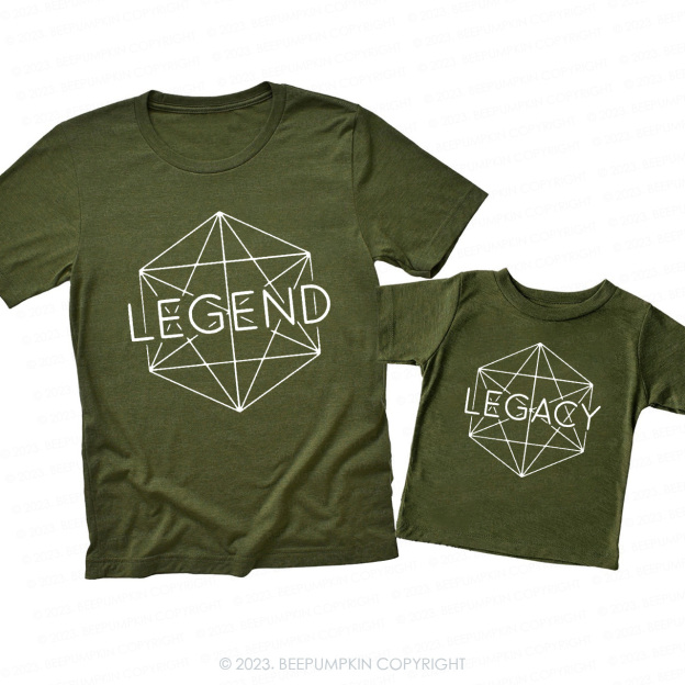 Gift For Him Gifts For Dad Legend and Legacy Matching Shirts