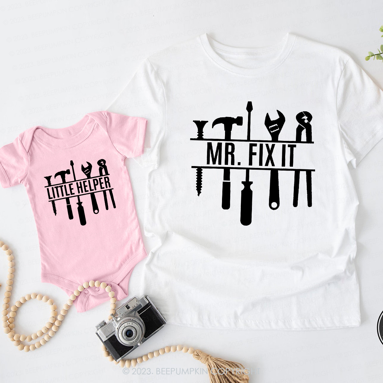 Dad & Me Matching T-Shirts �C Mr. Fix It / Little Helper