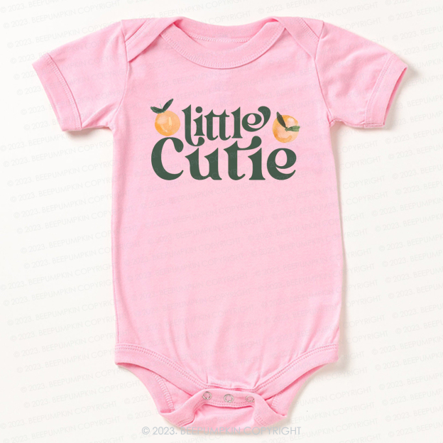 Little Cutie Retro Orange Bodysuit For Baby