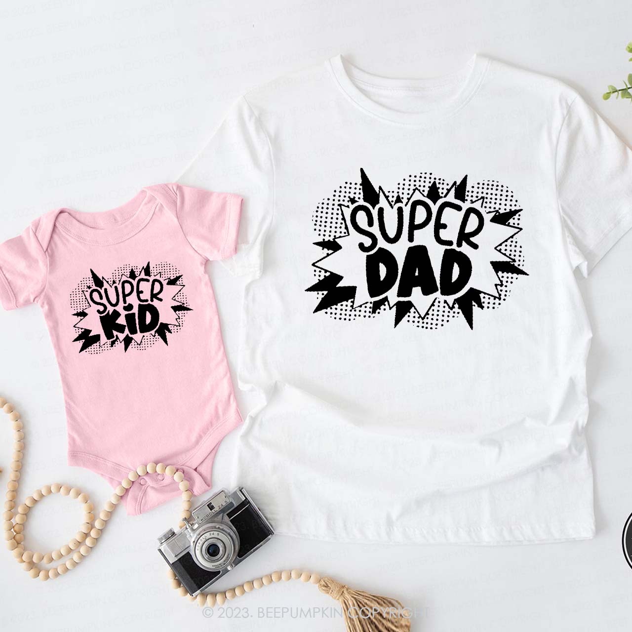 Dad & Me Matching T-Shirts –Super Dad And Kid