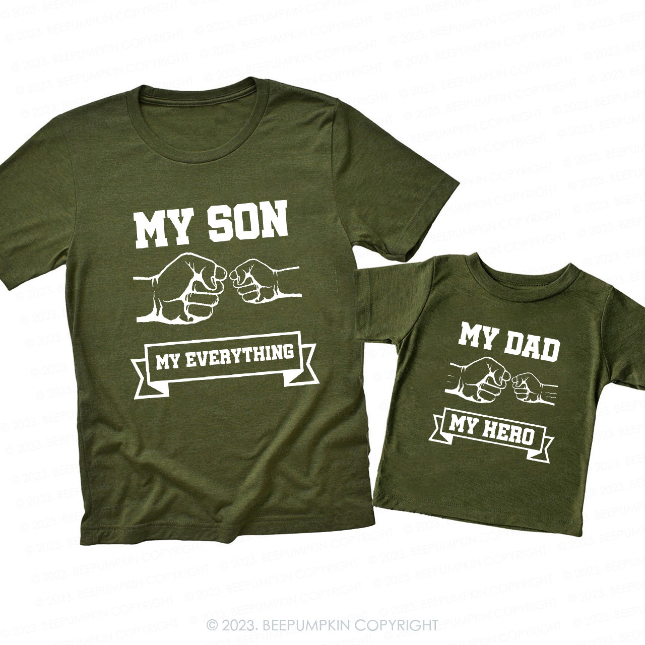Dad & Me Matching T-Shirts –My Dad My Hero My Son My Everything