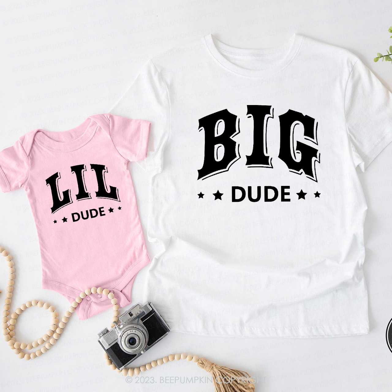 Dad & Me Matching T-Shirts �CBig Dude Lil Dude