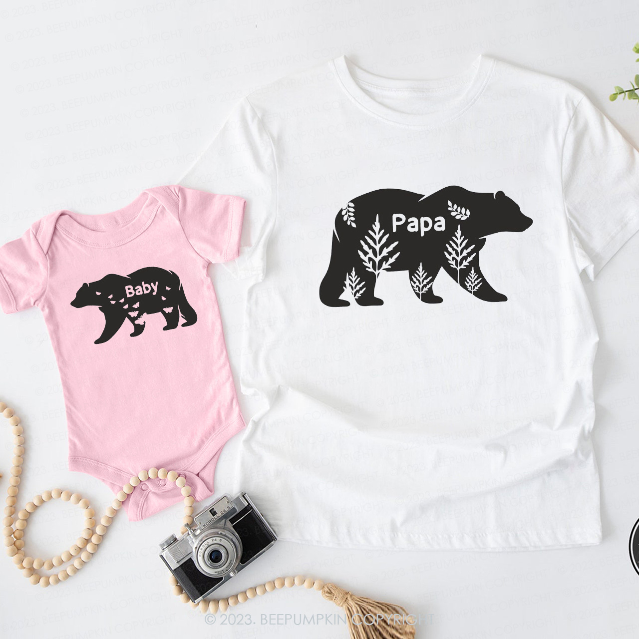 Dad & Me Matching T-Shirts �CPapa Bear Baby Bear
