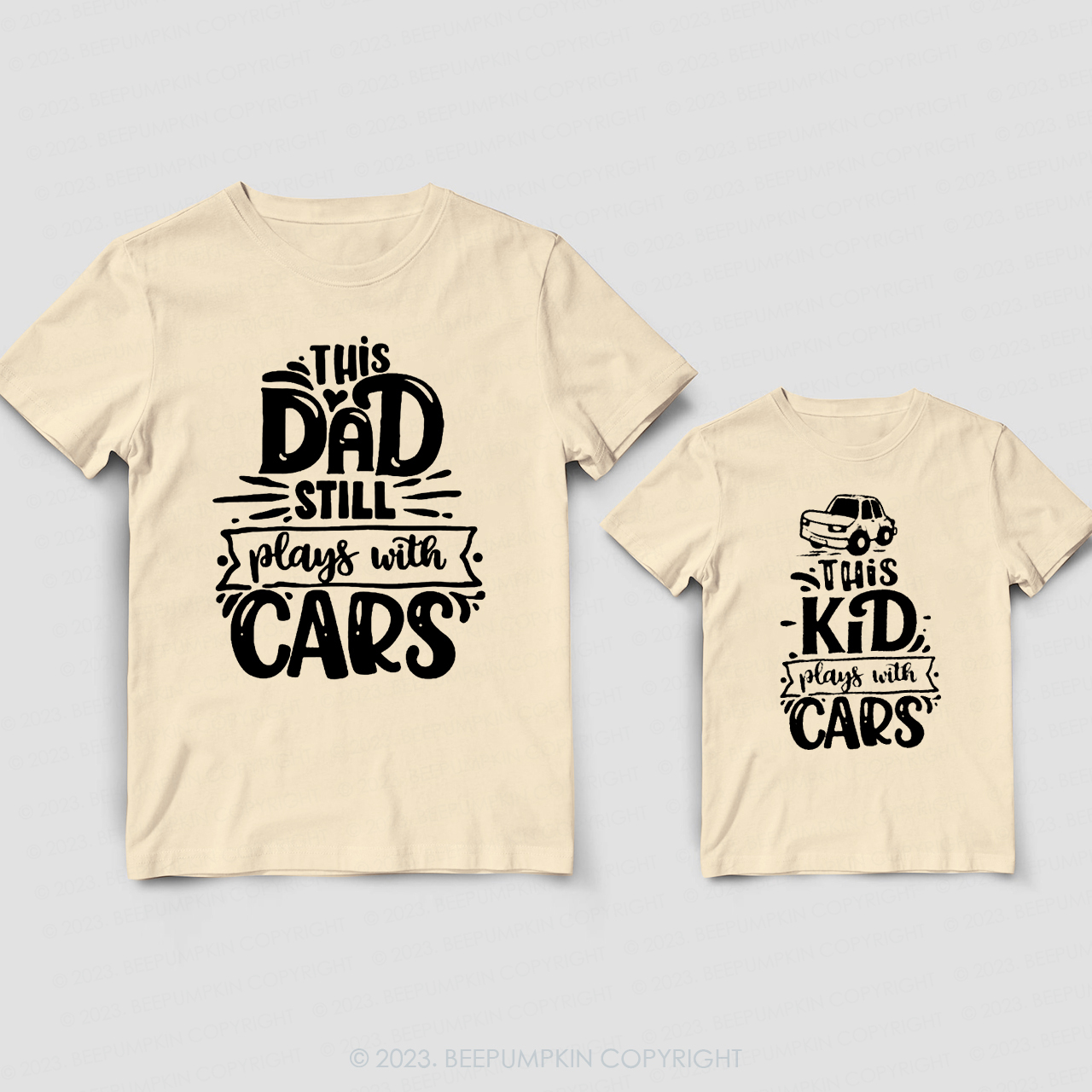 Play With Cars Dad & Me Matching T-Shirts