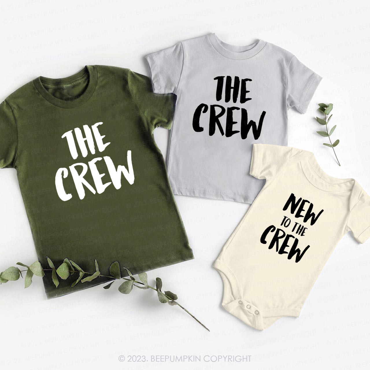 New To The Crew Matching Sibling T-Shirts