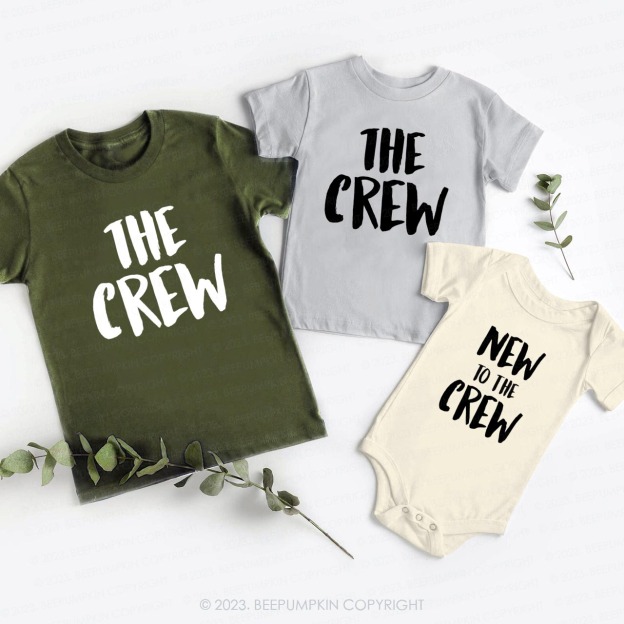 New To The Crew Matching Sibling T-Shirts