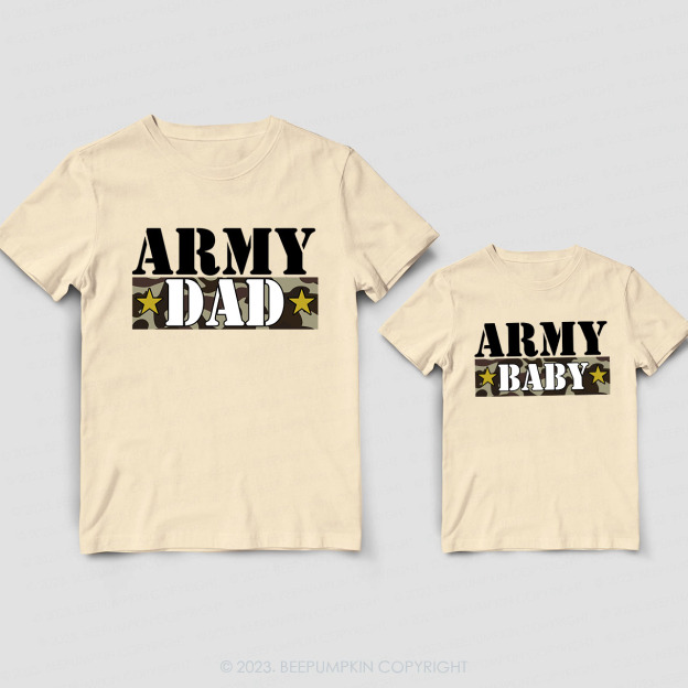 Army Dad And Army Baby Dad & Me Matching T-Shirts