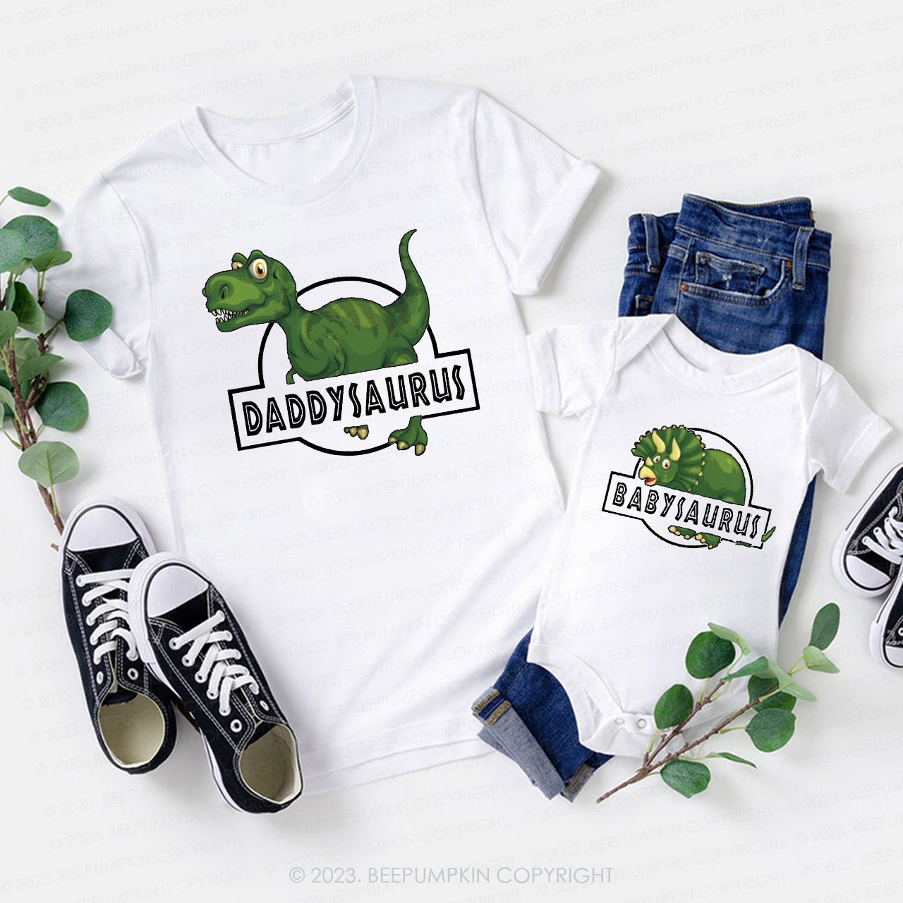 Dinosaur Party Family Matching Shirts