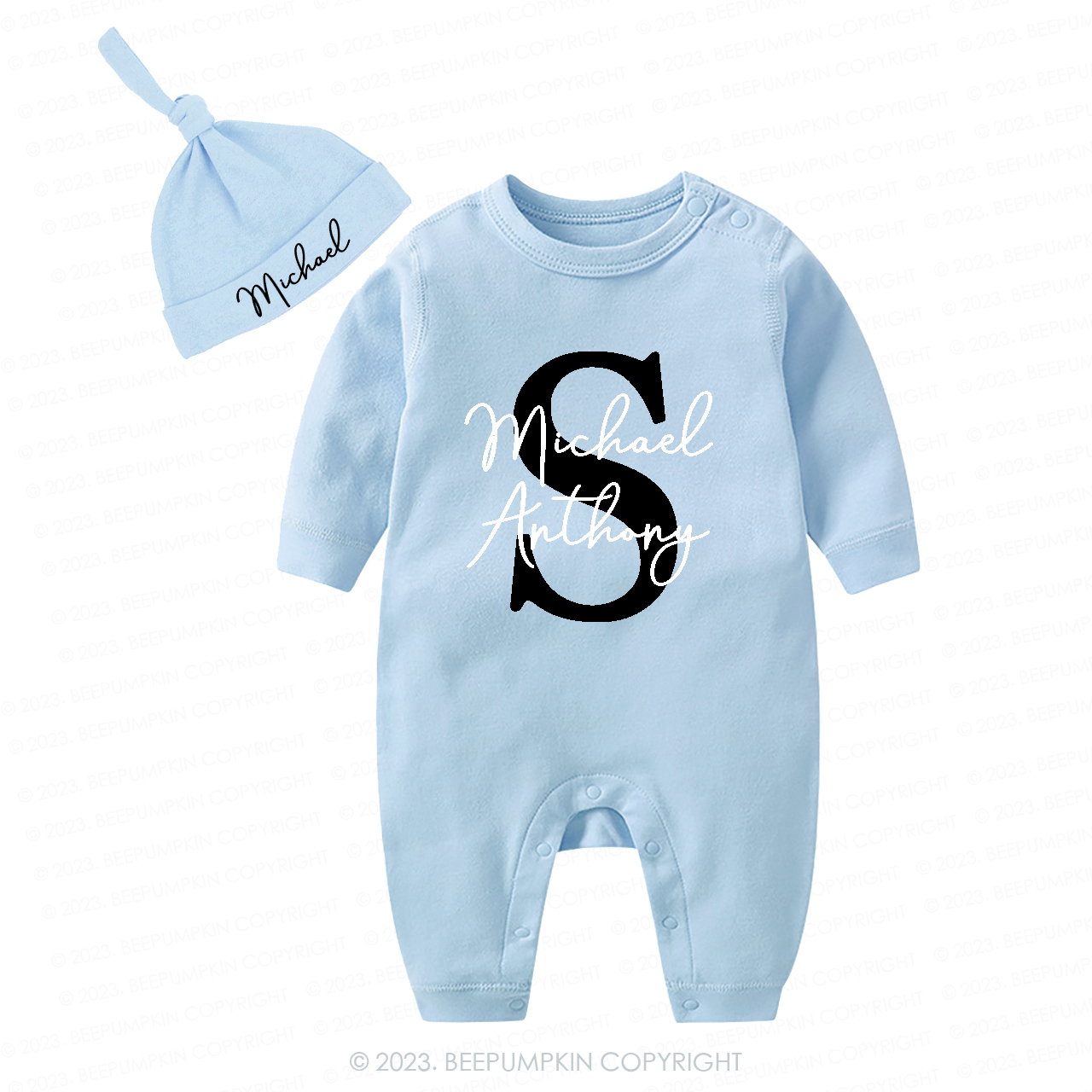 7 Colors Personalized Baby Name Unique Romper&Hat