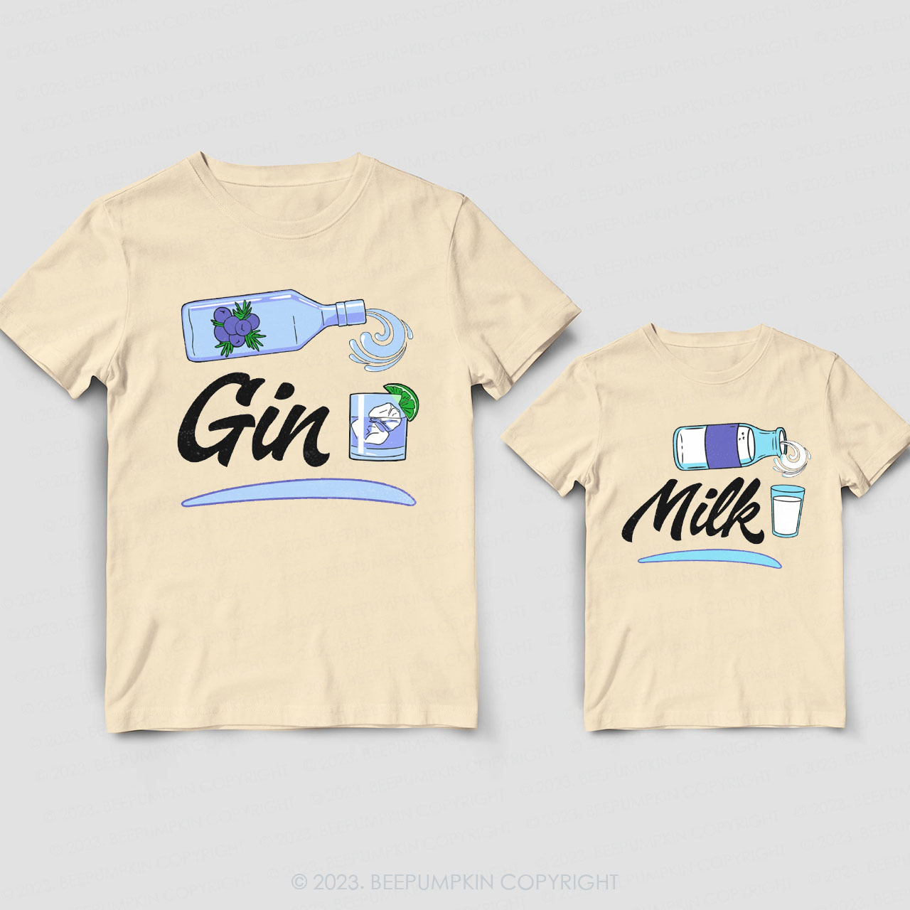 Gin And Milk Dad & Me Matching T-Shirts