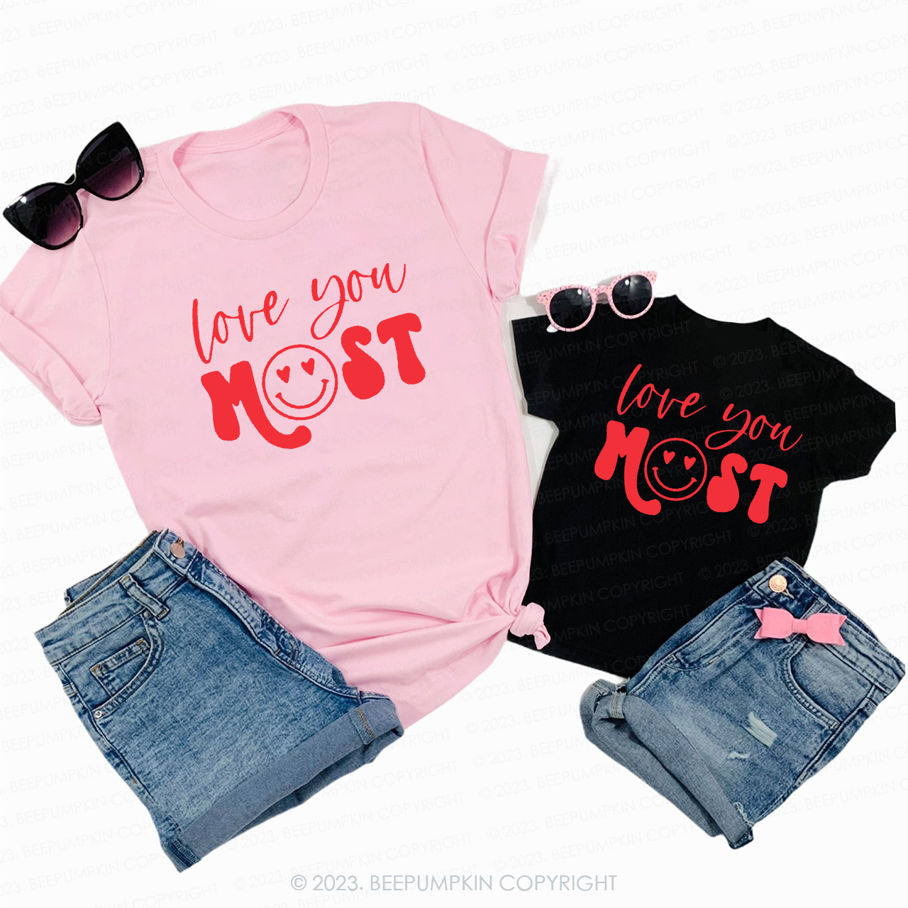 Love You Most Matching Valentine��s Shirts