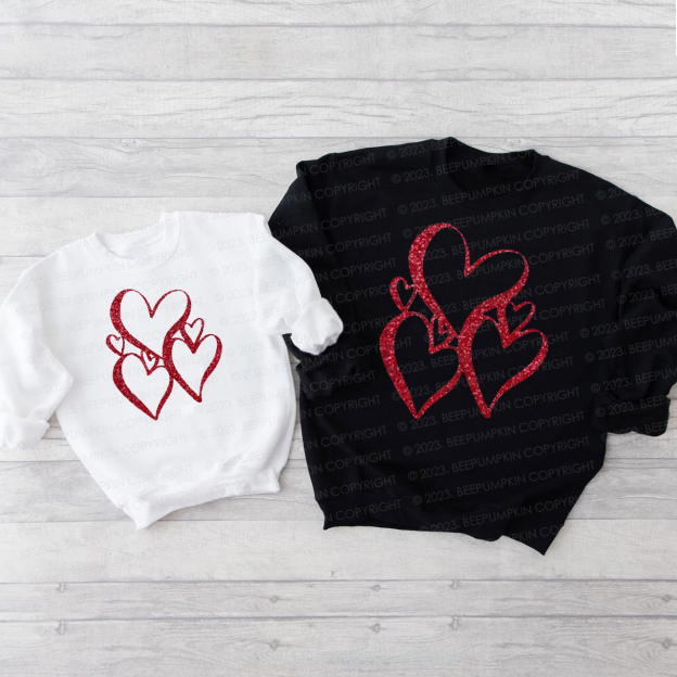 Glitter Love Matching Valentine‘s Sweatshirt