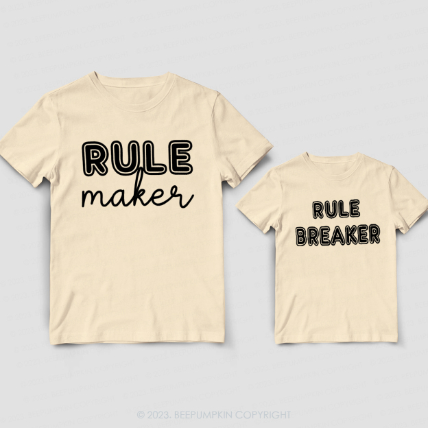 Rule Maker Breaker Dad & Me Matching T-Shirts