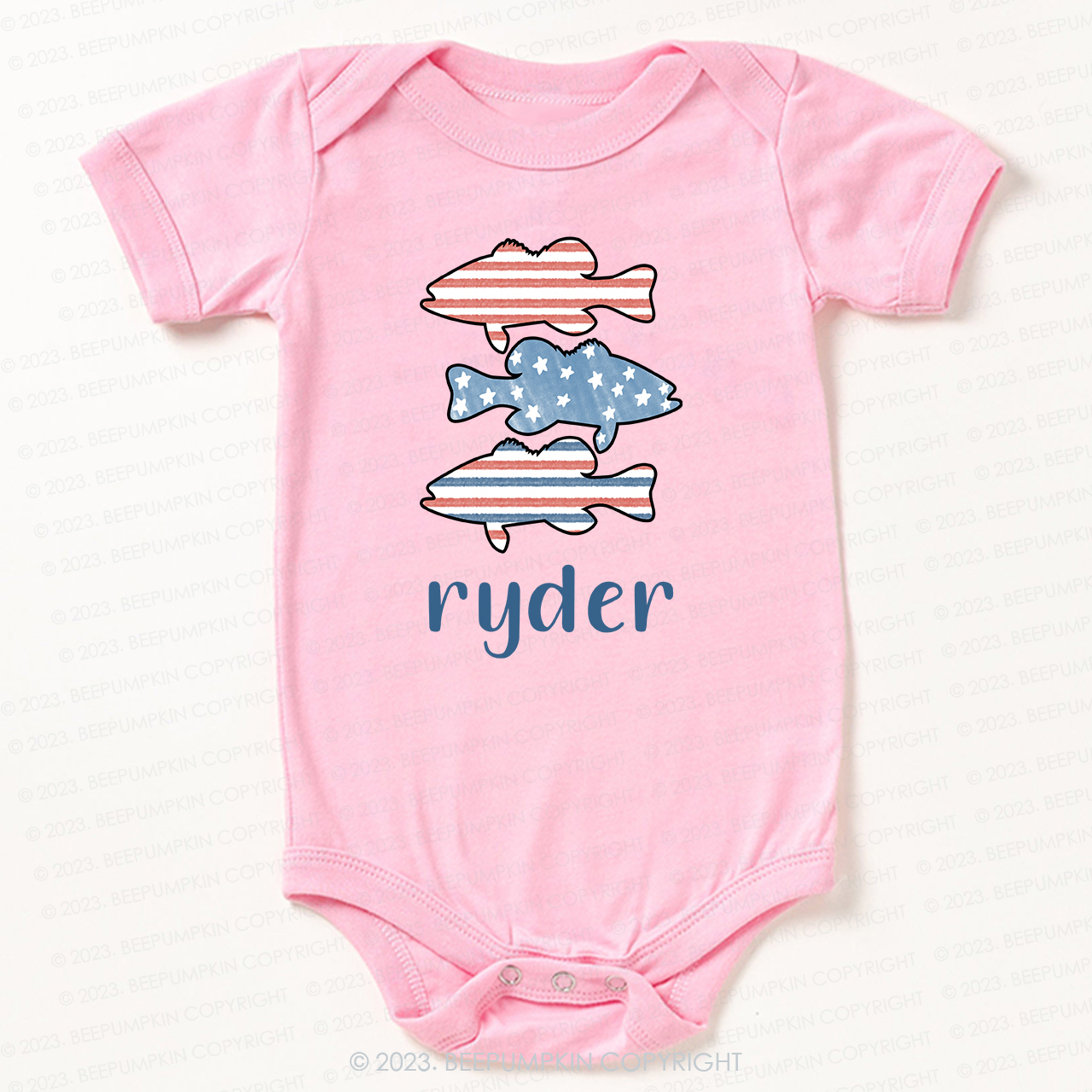 Personalized kid Fishing Gift Bodysuit For Baby