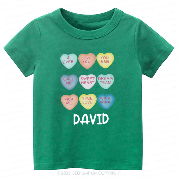 Personalized Colourful Valentine Heart -Toddler Tees