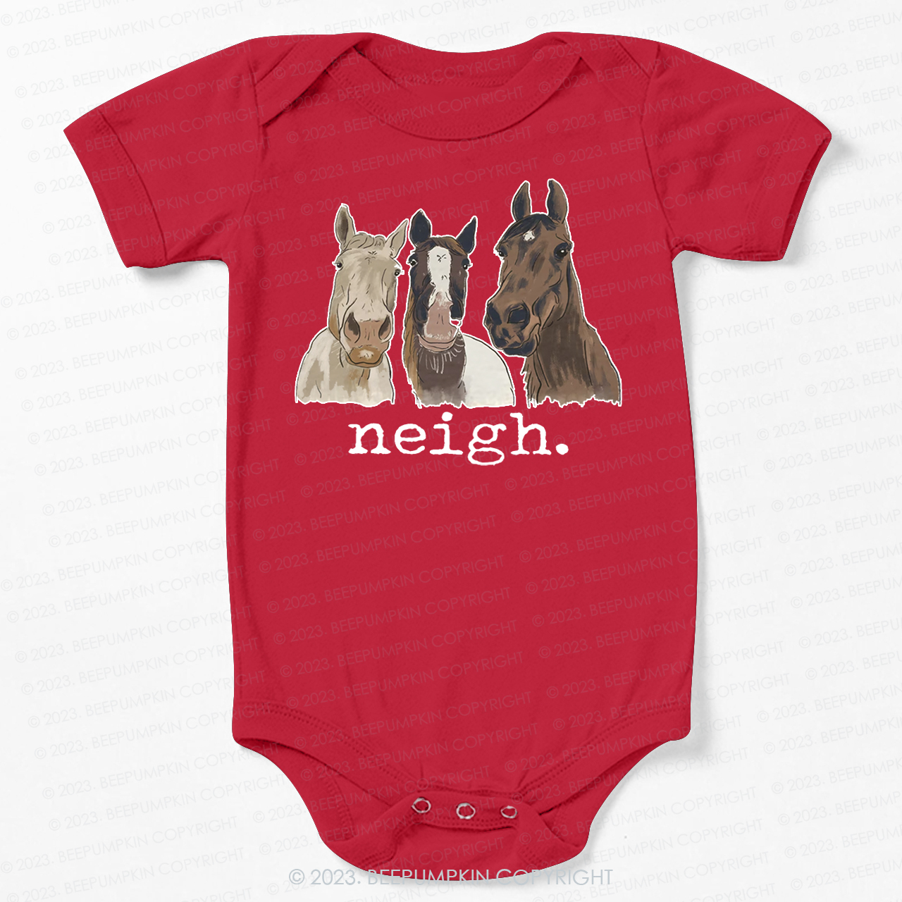 Neigh Horse Farm Bodysuit For Baby