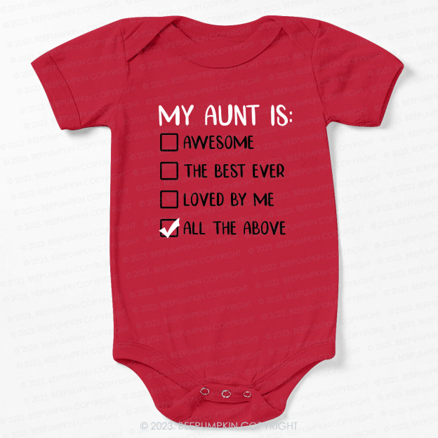 My Aunt is Awesome Bodysuit For Baby