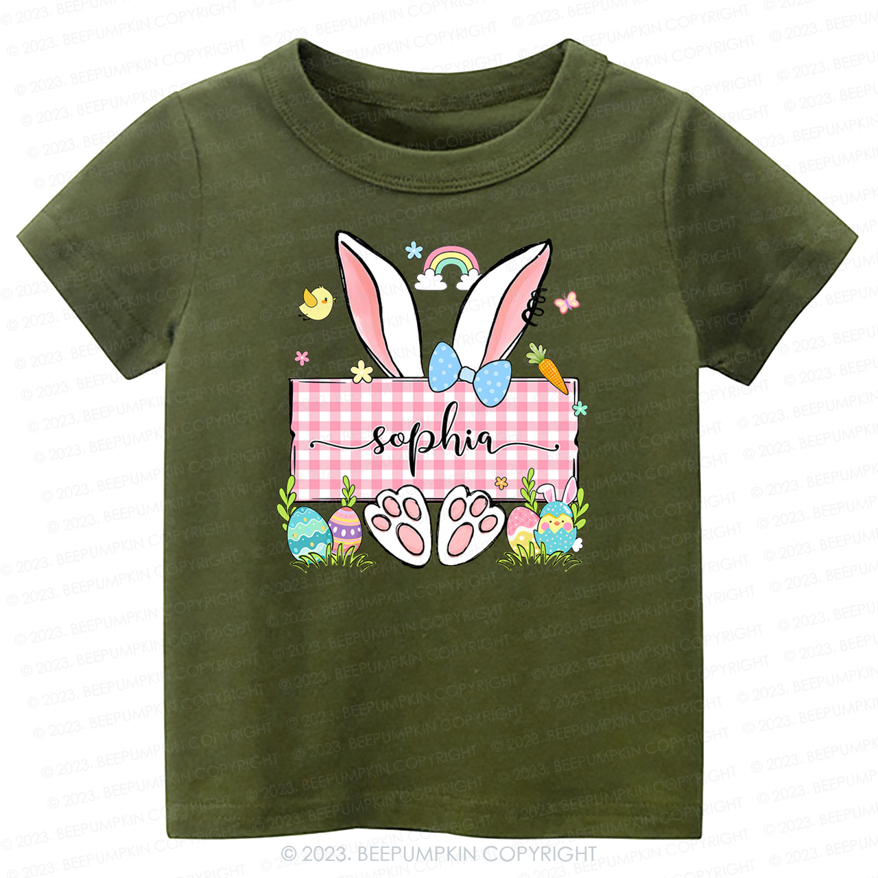Personalized Name Easter Bunny -Toddler Tees