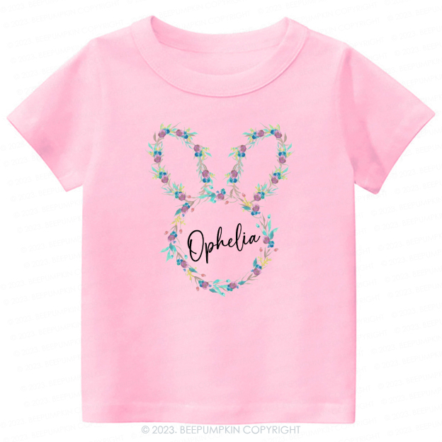 Floral Bunny Head Easter -Toddler Tees