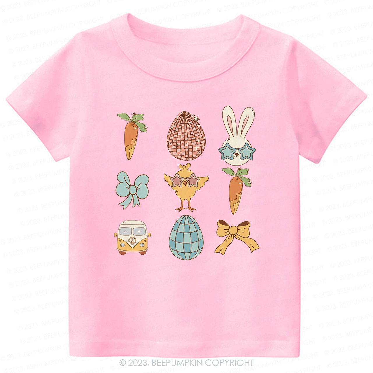 Kids Easter Carrot Car Bow  -Toddler Tees