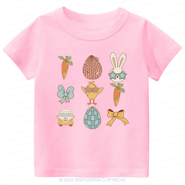 Kids Easter Carrot Car Bow  -Toddler Tees