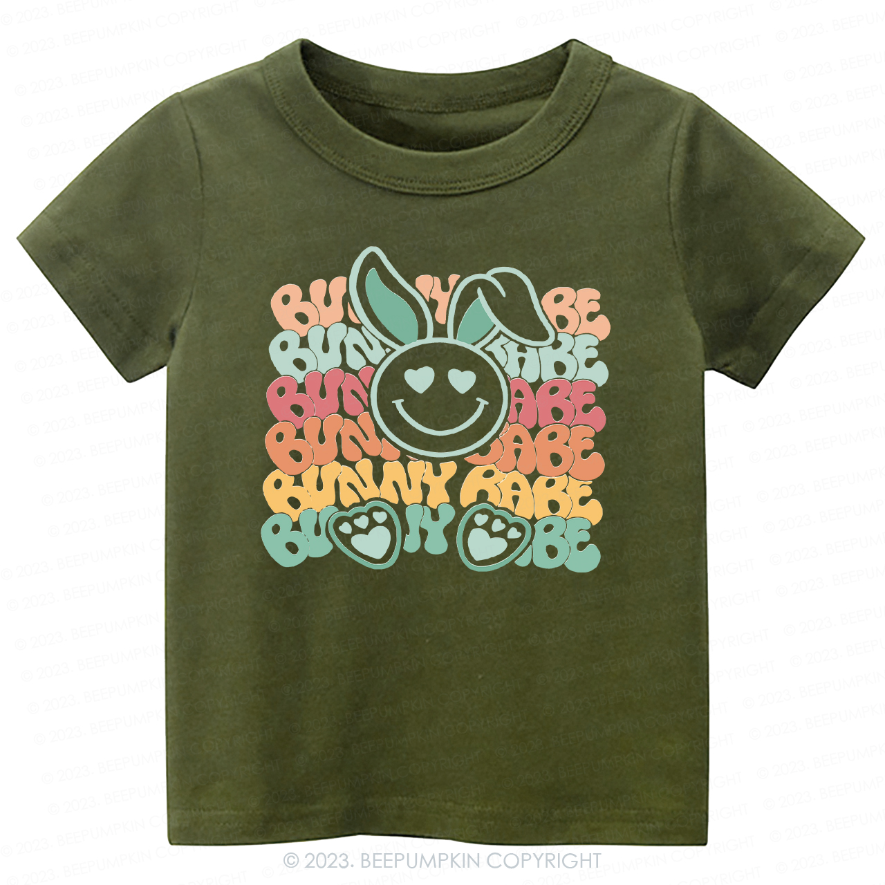 Cute Retro Graphic Bunny Babe -Toddler Tees