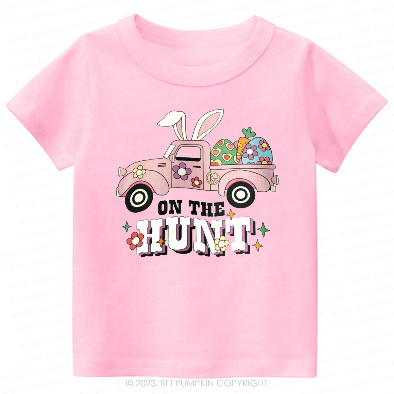 On The Hunt Easter Bunny And Car-Toddler Tees
