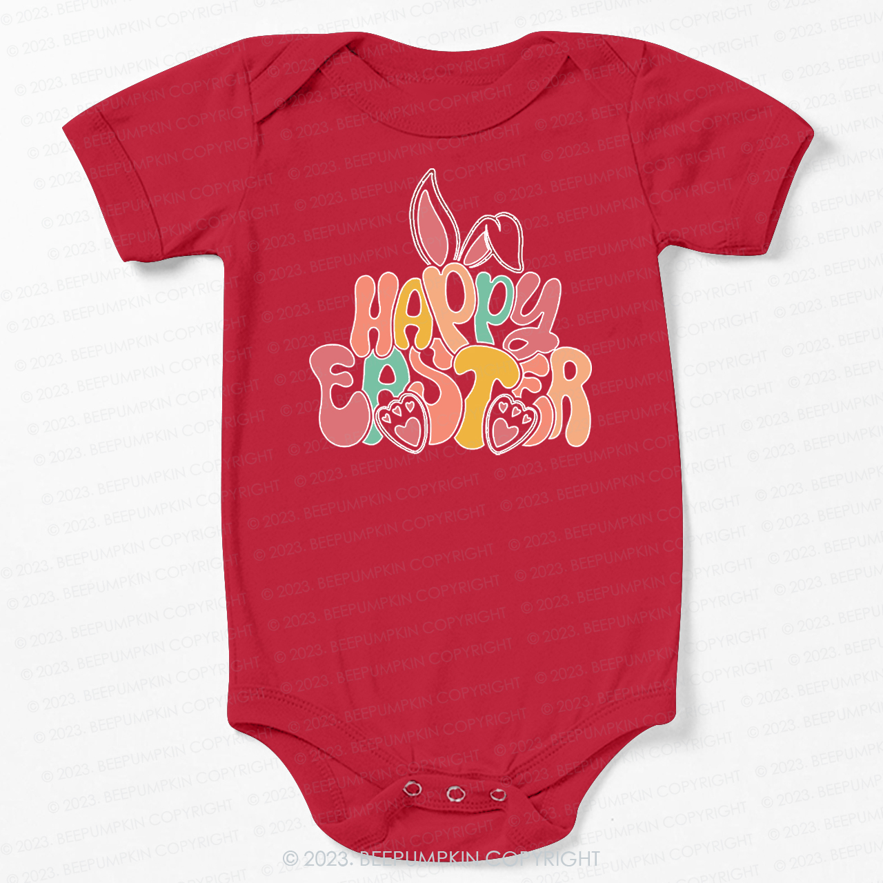 Retro Happy Easter Bodysuit For Baby