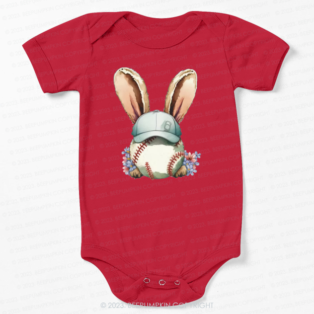 Easter Baseball Bunny Bodysuit For Baby