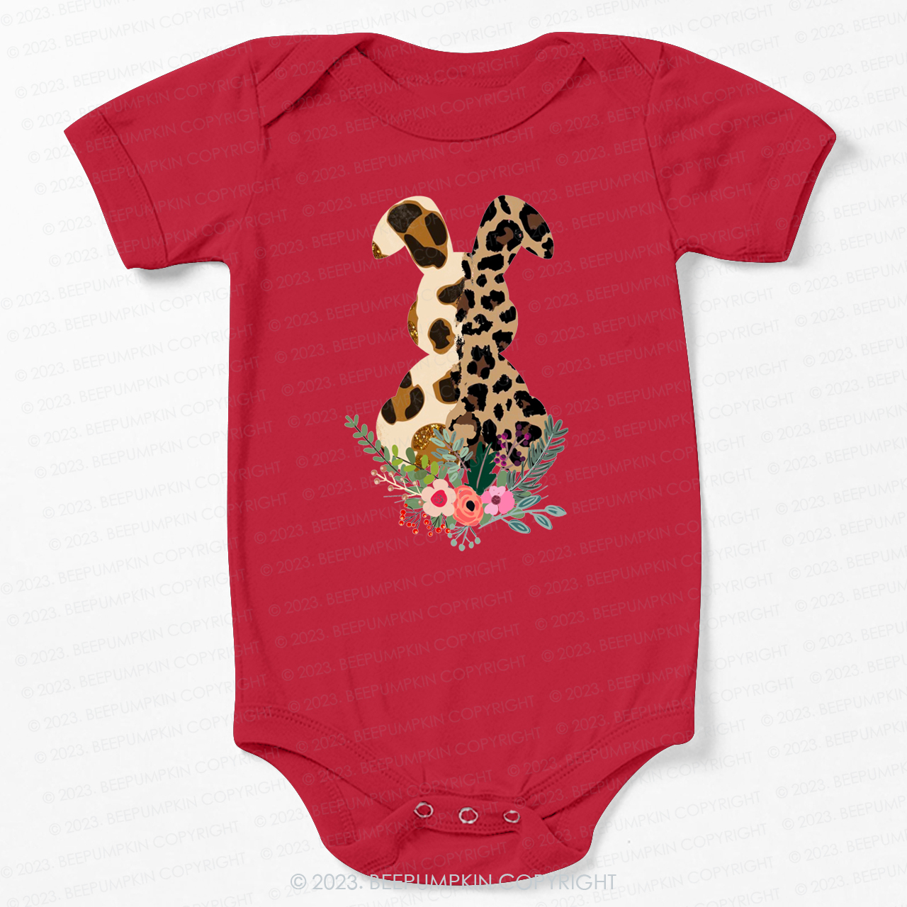 Leopard Bunny Easter Bodysuit For Baby