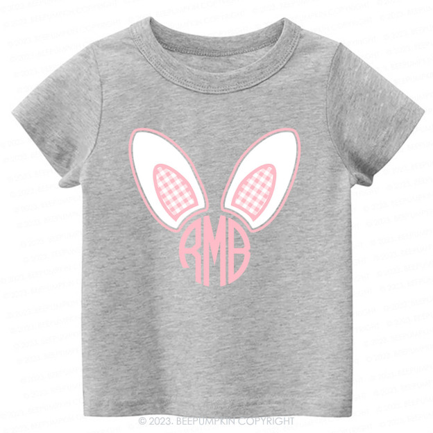 Monogrammed Bunny Easter -Toddler Tees