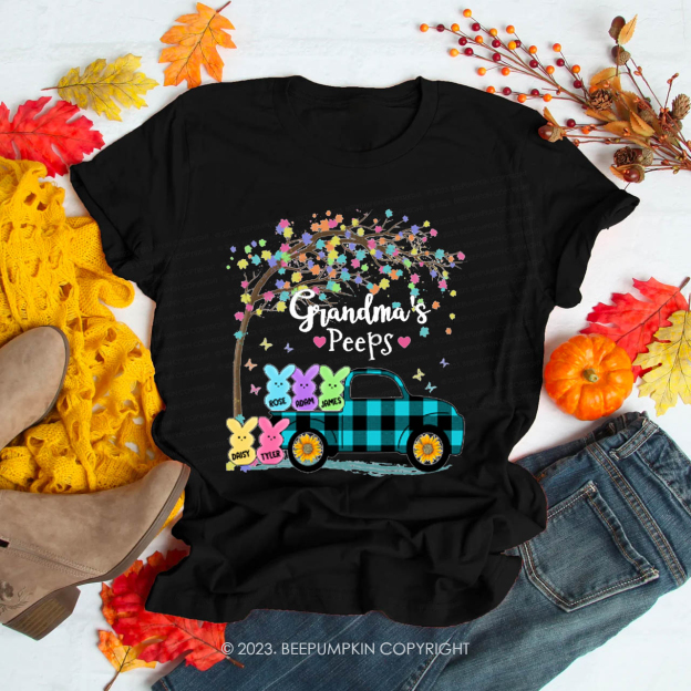 Personalized Grandma Peeps Easter Tees