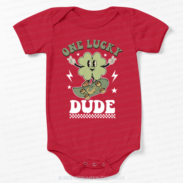 One Lucky Dude St.Patricks Day Bodysuit For Baby